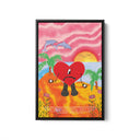 Bad Bunny Un Verano Sin Ti - Black Framed Canvas