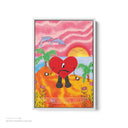 Bad Bunny Un Verano Sin Ti - White Framed Canvas