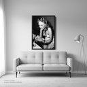 Bikini Girl Eating Pasta Print