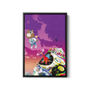 Kanye West Graduation Album Cover Black Framed Canvas
