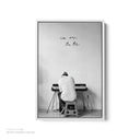 Mac Miller Piano Greeting Card by White Framed Canvas