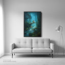 My Neighbor Totoro Black Framed Canvas