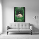 My Neighbor Totoro Black Framed Canvas