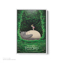 My Neighbor Totoro White Framed Canvas