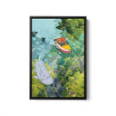 Ponyo Black Framed Canvas