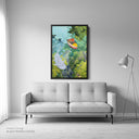 Ponyo Black Framed Canvas