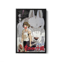 Princess Mononoke Black Framed Canvas