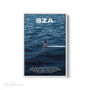SZA - SOS Album Cover White Framed Canvas