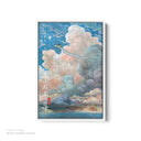 Spirited Away White Framed Canvas