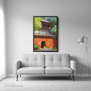 Spirited Away Black Framed Canvas