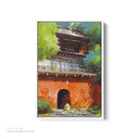 Spirited Away White Framed Canvas