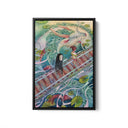 Spirited Away Black Framed Canvas