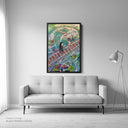 Spirited Away Black Framed Canvas