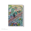 Spirited Away White Framed Canvas