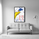 The Boy and The Heron Black Framed Canvas