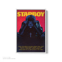 The Weeknd - Starboy Album Cover White Framed Canvas