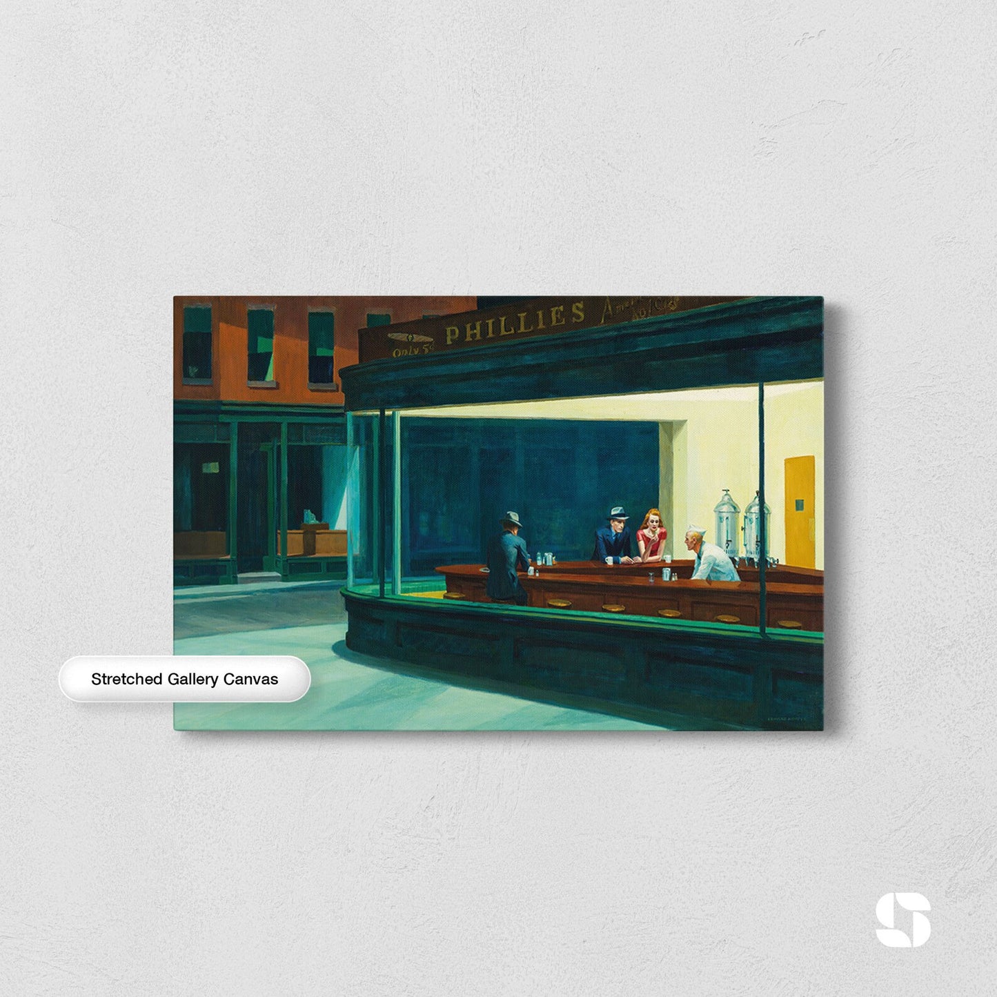 Nighthawk by Edward Hopper Painting Canvas